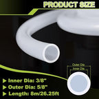METALLIXITY Silicone Tubing 3/8" ID x 5/8" OD x 26.25Ft High Temp Clear - Image 2
