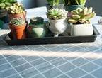 VUWEZ 2 Pack of Plastic Plant Tray Saucer Rectangular 24 inch, Plant Trays Saucers for Indoors Outdoor, Plant Water Drip Tray for Flower Pot Planter, Windowsill Plant Tray (8 X 24'', Black) - Image 3