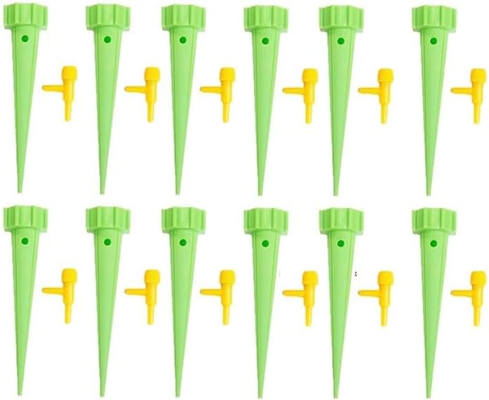 6-24pcs Auto Adjustable Drip Spike Water Bottle Irrigation System Self Dripper Automatic Device Indoor Plant(Green-12Pcs) by Unknown