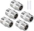 Pack of 5, 1" Male NPT to 1" Male NPT SUS304 Hex Nipple by Kozelo