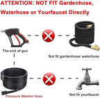 Tool Daily Short Pressure Washer Gun with Foam Cannon, High Pressure Washer Hose 25 FT x 1/4 Inch - Image 3
