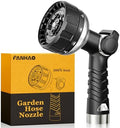FANHAO Thumb Control Garden Hose Nozzle Heavy Duty Metal, 10 Spray Patterns by FANHAO