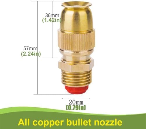 5/10 Pcs Brass Atomizing Nozzles 1/2 Inch High Pressure Nozzles Adjustable Atomization System Nozzles for Outdoor Plants Garden Patio Greenhouse Brass 10pcs - Image 2