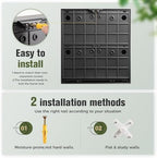 Wall-Mounted Planters Indoor, Living Wall Planter with 4 Pots - Vertical Planter Wall & Hanging Planter for Home, Office, Balcony or Shop No Assembly Required (Black) - Image 7
