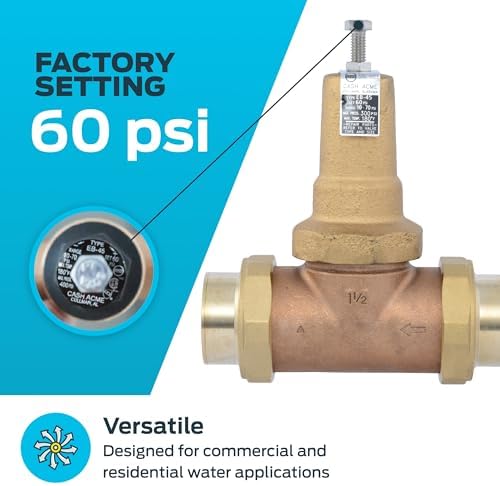 Cash Acme EB45 Pressure Regulating Valve, Double Union, 1-1/2 Inch NPT Female, Metal Top, 60 PSI, PVA41M-DUTH-60 - Image 3
