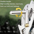 Stainless Steel Garden Hose Reel Heavy Duty,Stainless Steel Hand Crank Hose Reel,Metal Hose Reel,Wall/Floor Mounted Metal Water Hose Reel Retractable for Yard, Lawn, Farm,Patio - Image 4