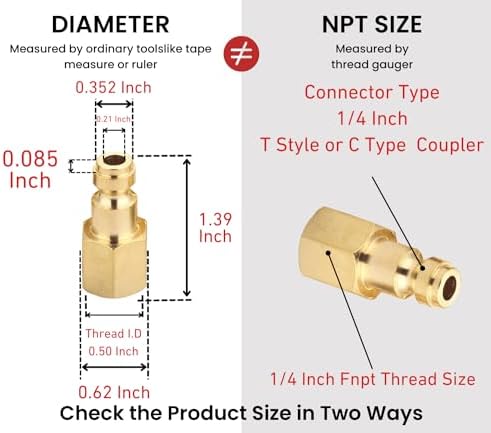 1/4 Inch NPT Coupler and Plug Kit, Automotive Type C - Image 4