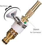 2 pcs Adjustable Brass Nozzle 1/2 3/4 Garden Hose Copper Adapter Quick Water Connector(A) - Image 5