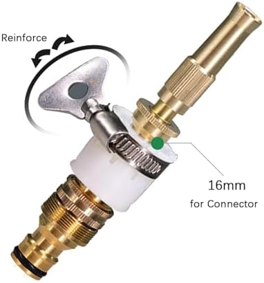 2 pcs Adjustable Brass Nozzle 1/2 3/4 Garden Hose Copper Adapter Quick Water Connector(D) - Image 5