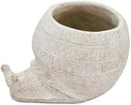 Decorative Snail Planter, 8.3 Inch, Textured Beige - Image 5