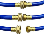 Darnassus PVC Garden Hose 1/2 Inch Green Heavy Duty Water Hose with Solid Brass Fittings,No Leaking, Flexible,for outdoors,Lawns,Patio (50 FT, Blue, Brass Fittings) - Image 5