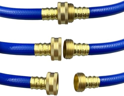 Darnassus PVC Garden Hose 1/2 Inch Green Heavy Duty Water Hose with Solid Brass Fittings,No Leaking, Flexible,for outdoors,Lawns,Patio (50 FT, Blue, Brass Fittings) - Image 5