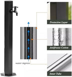 Stainless Steel Garden Water Tap Post - Freestanding Vertical Hose Holder, Rust-Proof Floor-Mount Irrigation Spigot for Farm, Courtyard & Patio Watering Fountain - Image 4