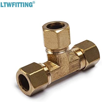 LTWFITTING 1/2-Inch OD Compression Tee,Brass Compression Fitting(Pack of 70) - Image 3