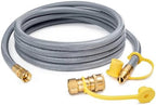 GASPRO 12 Feet 1/2" ID Natural Gas Hose, Low Pressure LPG Hose with Quick Connect, for Weber, Char-broil, Pizza Oven, Patio Heater and More (NOT 3/8”) by GASPRO