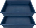 NIMYAU Square Plant Saucer 14 Inch 2 Pack 6 8 10 12 14 16 18 20 Inch, Plant Trays for Pots Heavy Duty Plastic Plant Saucers for Indoors Outdoors, Flower Pot No Holes Plant Drip Trays by NIMYAU