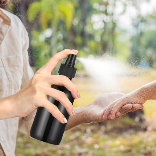 Norme 12 Pcs 8 oz Glass Spray Bottles, Funnels and Labels, Black, Stylish - Image 5