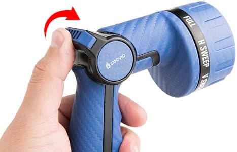 10-Pack Corvid Heavy Duty 8-Pattern Garden Hose Nozzle with Thumb Control, Adjustable High-Pressure Watering Spray Nozzle with Ergonomic Handle - Perfect for Lawn & Garden, Car Wash, Pet Cleaning - Image 7