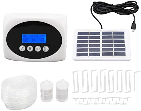 Automatic Watering System, Solar Powered Garden Irrigation Device with Timer Function, Large Screen Display, for Potted Plants Balcony Garden Indoor Outdoor - Image 6