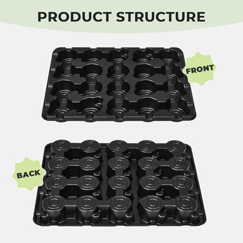homenote 10 Pack 20 Cell Seed Starter Trays Compatible with 3 Inch Pots - Image 5