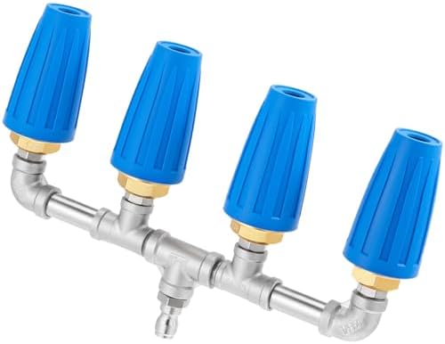 4-in-1 Turbo Nozzle Pressure Washer 4000 PSI 360° Rotating Turbo Nozzle with 1/4 Quick Connector 2.5 Orifice Quadruple Tips by Otoolling