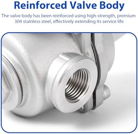 Water Pressure Regulator valve with Gauge, 3/4" NPT Adjustable RV Water Pressure Regulator, 304 Stainless Steel Water Pressure Reducing Valve for Garden, Home, Industrial Use - Image 5