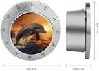 Mechanical Kitchen Timers for Cooking,Dusk Dolphin Printed 60 Minute Magnetic Countdown Timer,Cute Cooking Timers with Alarm,Stainless Steel Time Timer Manual No Batteries Required - Image 2