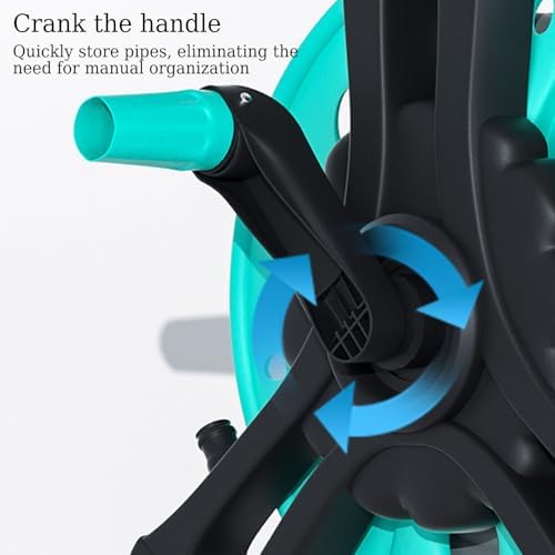 Portable Hose Reels for Outside, Water Hose Retractor with Twisting Handle for Plants Lawn Farm Patio Watering, Floor Mounted Garden Tool - Image 3