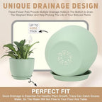 YNNICO Plant Pots 10/9/8/7.5/7 inch with Multi Mesh Drainage Holes - Image 3