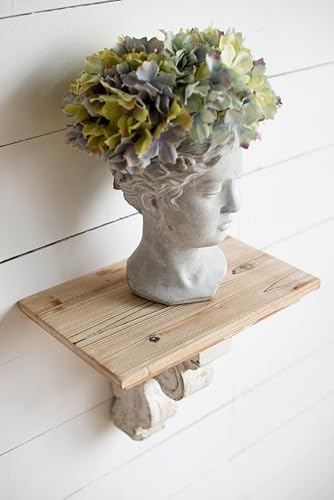 6" Greek Style Cement Head Planter, 6 Inch, Gray - Image 6