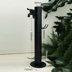 304 Stainless Steel Cylindrical Vertical Garden Water Column with Hose Stand ,Outdoor Anti-Freeze Faucet Column Watering Fountain Irrigation Post,Yard Water Dispenser Hydrant Floor Mount Water Tap - Image 2