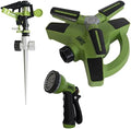 AMES (3) Piece Sprinkler & Sprayer Set with (1) Pulsating Spike Style, (1) 3 Arm Rotating Sprinkler and (1) 7-Pattern Spray Nozzle for Lawn, Garden or Yard, Watering, Adjustable, Easy Hose Connections by AMES