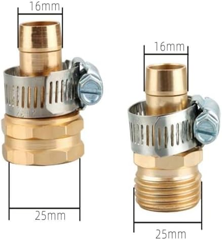 Quick Connect Hose Fittings,Garden Water Pipe Repair Kit, 5-Point Metal Joint Fittings, 2 Piece Set for Watering Hose - Image 4