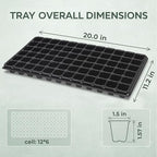 Gardzen 10 Pack 72 Cell Seed Starter Trays - Image 2