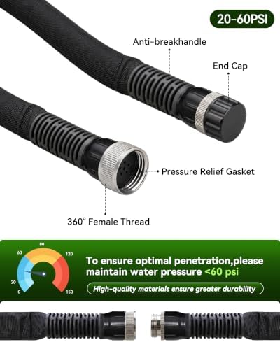 Flat Soaker Hose 100FT for Garden Beds, Drip Soaker Hose, 50FT x 2 Packs - Image 3