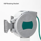 Retractable Garden Hose Reel Wall-Mounted 1/2 in x 82 ft, 180° Rotatable Auto-Rewind with 8-Pattern Spray Nozzle, Anti-Kink for Garden Watering, Car Washing, Pet Bathing - Image 3