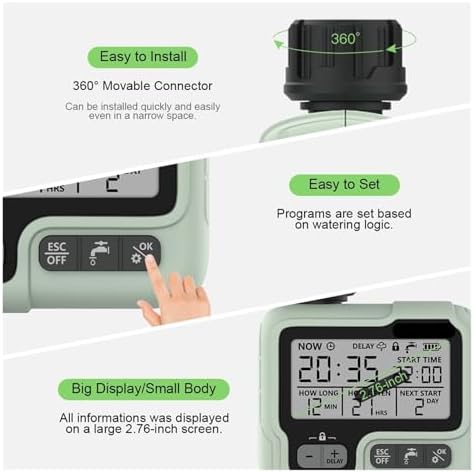 HCT-322 Automatic Water Timer Garden Digital Irrigation Machine Intelligent Sprinkler Used Outdoor to Save Water&Time - Image 5