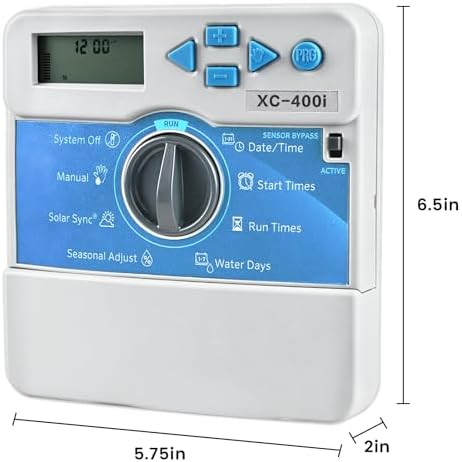 Compatible with Hunter X-Core XC400i Indoor Sprinkler Timer, 4 Zone Irrigation Controller, Indoor Lawn & Garden Watering System, Easy Program, No Wi-Fi Required - Image 2