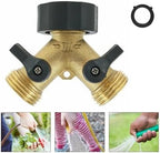 Y Splitter Tap Adaptor 2 Way Brass Garden Hose Connector - Image 5