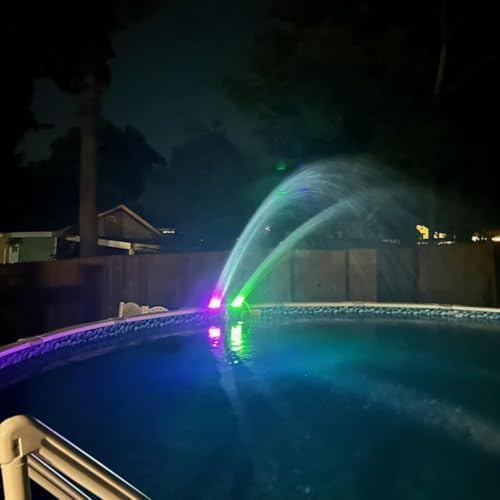 Swimming Pool Waterfall Fountain LED Light 7 Color Changing - Image 2