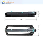 Turbo Oscillating Sprinkler 100003, Adjustable Sprinkler Spray Width & Range, Covers Up to 4,000 Square Feet, 18 Precision Nozzles for Even Watering, by New England Garden Tools - Image 6