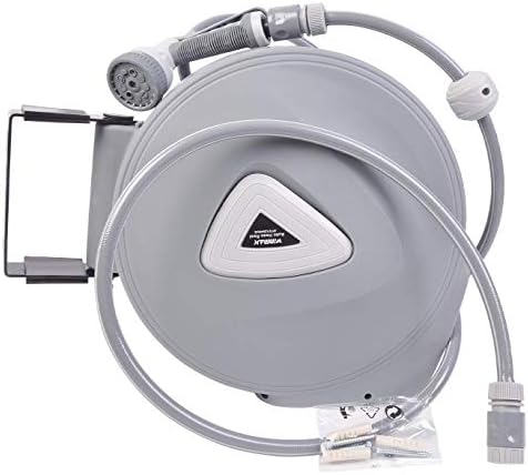 Retractable Garden Water Hose Reel Storage Gun Rewind Wall Mount 32Feet/65Feet/100Feet (100 Feet) by WINMAXTOOLSAUTOMOTIVE