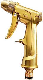 High Pressure Water Gun Metal Adjustable Nozzle Gardening Watering Car Washing Hose Water Gun Brass Sprayer(Yellow) by Unknown