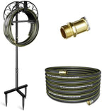 Garden Hose Holder with 50ft Kink Free Water Hose Kit by Unknown