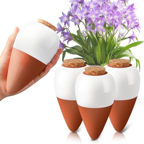 Terracotta Watering Spikes, 4 Pack Ollas Self Watering Globes by Unknown