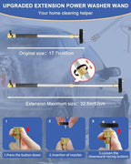 Jet Nozzle High Pressure Hose Nozzle, Upgraded Extendable Power Washer Wand - Image 2