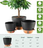 8/10/12 Inch Self Watering Pots for Indoor Outdoor Plants - Image 3
