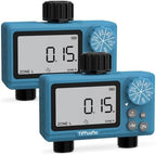 TiFFCOFiO Sprinkler Timer Outdoor, Digital Programmable for Garden Hose, Irrigrtion Timer with Rain Delay and Manual Mode (2 Outlets, 2 Packs) by TiFFCOFiO