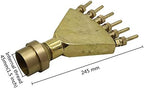 Xiaochen Lawn Irrigation Garden Watering with Valve Garden Landscape Pond Sprinklers Brass Adjustable 1.5" Phoenix Tail Shaped Fountains Spray Head Scattering Nozzles (Color : 1.5 inch) - Image 3