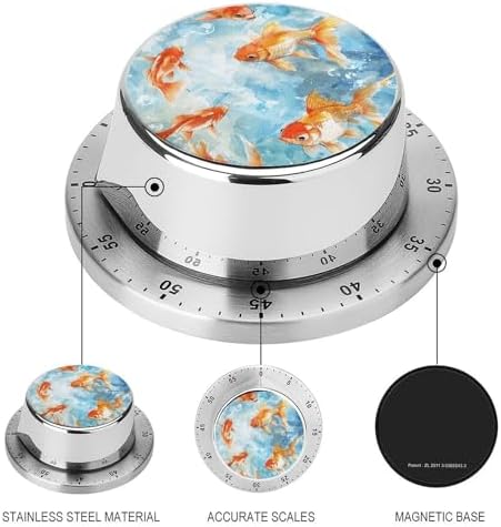 Stainless Steel 60-Minute Mechanical Timer Swim in Water Printed Timer - Image 3
